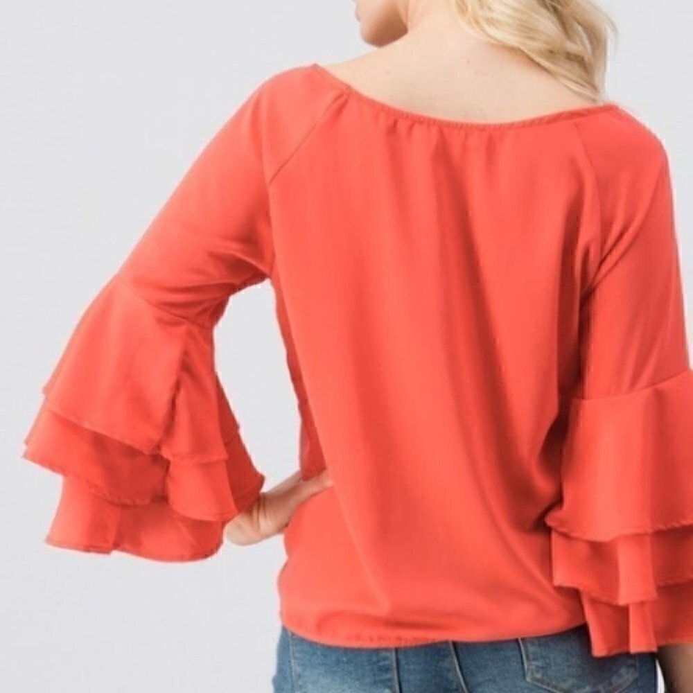 GORGEOUS CORAL TOP - Picture 3 of 3